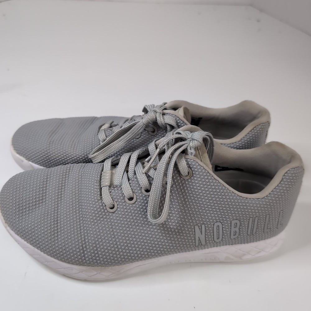 NOBULL Super Fabric Mens 7.5 Grey Running‎ Athletic Trainers Shoes Canvas